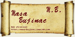Maša Bujinac vizit kartica